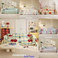 Dopamine Cartoon One-piece Imitation Linen Sofa Towel Four Seasons Universal Wear-resistant Blanket 