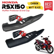 HONDA RSX RS-X 150 RS150 V3 CARBON MATT BLACK MUFFLER PROTECTOR COVER EKZOS EXHAUST COVER SET SILENCER MUFFLER END CAP