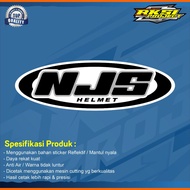 NJS Oval Helmet Cutting Sticker