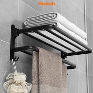 Giá nhà tắm - Kệ treo khăn tắm khăn mặt dán tường nhôm + sơn tĩnh điện cao cấp Hadochi