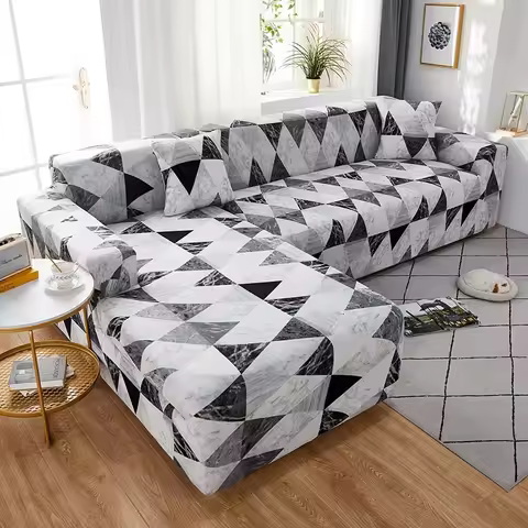 Geometry Elastic Stretch Sofa Cover Slipcovers All-inclusive Couch Cover for Different Shape Sofa Ch