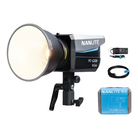 Nanlite FC-120B Bi-color LED Photography Fill Light 2700K-6500K CRI96 TLCI98 Video Light for Intervi
