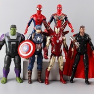 Avengers IronMan Figure Hulk Spiderman Thor Captain America Mainan Children's Model Toy Boy