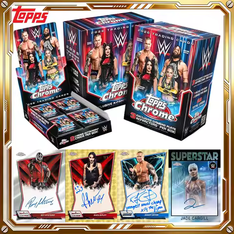 2026 Topps Chrome WWE Card Mega Mystery Box Genuine Trading Cards Game Toys Holiday Birthday Gifts f