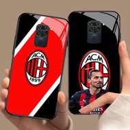 YS-36 AC Milan Art HD Glass Casing for Xiaomi Redmi Note9 9S poco M2 X3 NFC Pro
