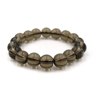 SMOKY QUARTZ หินสโมกกี้ควอตซ์ เลือกขนาดเม็ดหินได้ (4-12 มม.) หินแห่งอำนาจ และความโชคดี สร้อยข้อมือหิ
