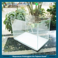 Aquarium Kaca Kecil soliter, Cupang, Gupy 30cm x15x20 5mm rimless