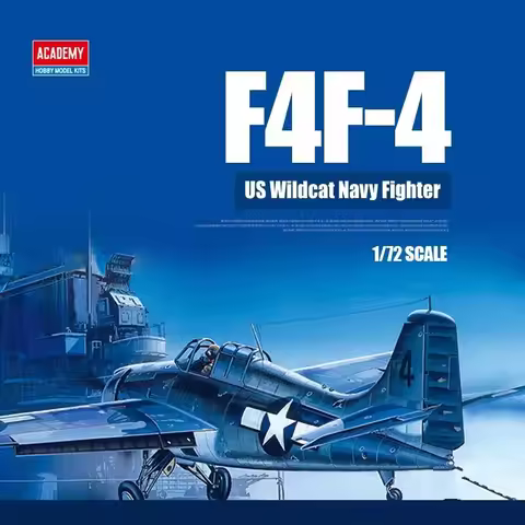 ACADEMY 12451 Assembly Model 1/72 F4F-4 for Wildcat US Navy Fighter Static Model Kits for Adults Air
