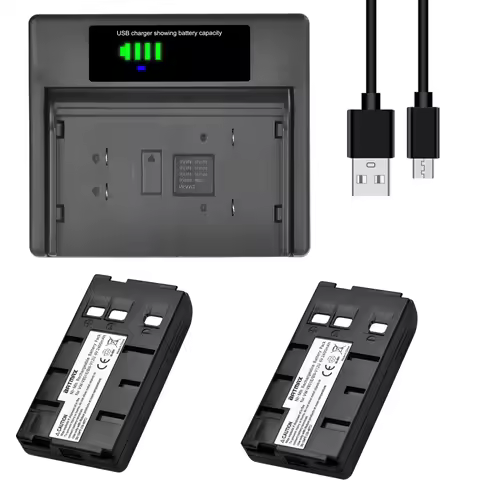 2Pcs 2100mAh BN-V12U BN-V11U Battery + LED Charger for JVC BN-V10U,BN-V14U,BN-V15,BN-V18U BN-V22U,BN