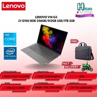 laptop lenovo v14 g3 - i3 1215u 8gb 256gb/512gb ssd/1tb ssd resmi - 20gb 512gb ssd