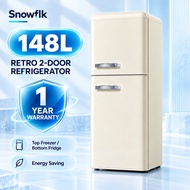 【ready stock】Snowflk compact fridge 2 door mini refrigerator upright freezer