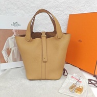 Hermès 愛馬仕 Picotin18 餅乾色金扣 TC皮 B刻 大全套
