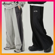 ACOVER ACVR Side Line Snap Pants Wide Sweatpants - 2 Colors