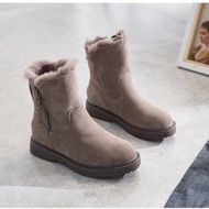Thickened warm short snow boots women winter flat short boots boots flat snow boots women boots