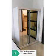 LHT 2 Full Mirror White ✅ Sliding Doors Mirror ✅ 4ft Width ✅ 6ft Height ✔️ 1.11ft Depth (23" inches)