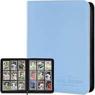 9 Pockets Card Binder,Premium Zip Trading Card Binder,540 Double Sided Pocket PU Collection Binder, 