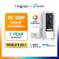 TP-Link Tapo Doorbell Viewer Long Battery Life Waterproof 3K 5MP Wifi Camera D230S1/D210/D235/D205