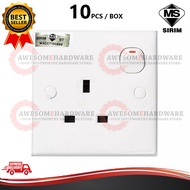 10PCS x (SIRIM) 3"x3" 13A ELECTRIC SWITCH SOCKET OUTLET PLUG POINT