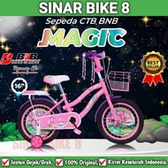 Sepeda Anak Perempuan BNB MAGIC Ukuran 12,16,&amp;18 Inch Keranjang