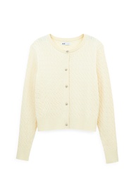 AIIZ (เอ ทู แซด) - AIIZ เสื้อคาร์ดิแกนผู้หญิง ผ้าถักทอลายเคเบิล AIIZ Womens Cable Knit Cardigan