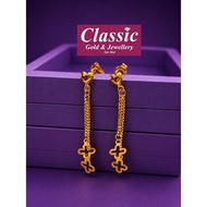 Emas 916 subang panjang 2.13gram/916gold earring/916金耳环 2.13gram