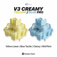 Akko V3 Cream Yellow / Blue Pro Linear Switch Mechanical Keyboard