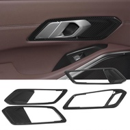 seashorehouse-my Aramox Interior Door Handle Trim Sticker ABS Carbon Fiber Color for 3 Series G20 G2
