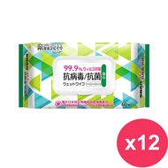 奈森克林 抗病毒抗菌濕巾超厚款(綠)掀蓋60抽X12包