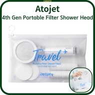 ATOJET 4th Gen Portable Filter Shower Head – 3-Step Travel Shower Filter for Hotel & Overseas Use