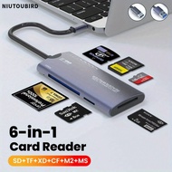 1pc Niutoubird 6-In-1 Multi-Function Card Reader, USB High-Speed Data Transfer Adapter, Compatible W