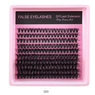 50D-160D 8D Luxury Fluffy DIY Cluster Lashes - 8-16mm Mixed Length Eyelash Extension 0.07mm Russian