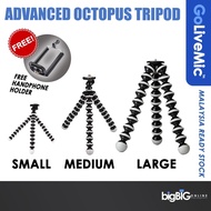 Golive Advance Flexible Octopus Tripod with Handphone Holder for Smartphone, GoPro, DSLR etc.