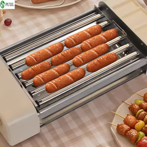 Electric Sausage Machine Multi functional American Hot Dog Skewer, Iron Plate Grill, Barbecue, Steak