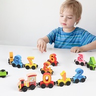 Wooden toy train magnetic Numbers aged 1-3 years/Wooden railways Numbers