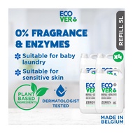 Ecover [Carton] Zero Non-Bio Laundry Liquid Detergent 5L X 4