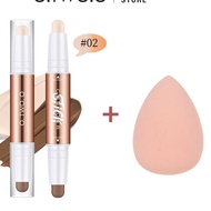 [LCZYI PRODUCT] O.TWO.O Highlight Contour Stick Foundation Stick Face Makeupnatural With Sponge Puff