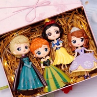 Disney Doll Elsa Anna White Princess Belle Sophia Figure Car Holiday Gift Ornaments Super Cute Birth
