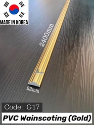 Wainscoting PVC GOLD Ready Stock Made In KOREA Accent Wall Diamond Mirror Wainscoting PU Grand Mirro