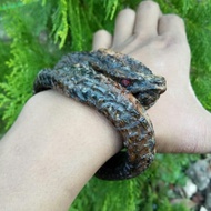 Gelang Akar Bahar Brahma Ukir Naga Monster Brumbun Ukir Naga