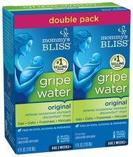 Mommy's Bliss Gripe Water for Babies - Double Pack, Relieves Stomach Discomfort from Gas, Colic, Fus