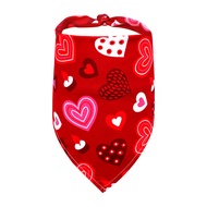 Breathable Pet Bandage Wedding Pet Bandana Valentine's Day Dog Bandana Cute Heart Print Pet Scarf fo
