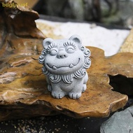 BDGF 2pcs Chinese Legend God Beast Statue Cute Gatekeeper God Stone Sculpture Spirit Beast Lion Hand