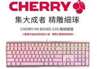 米特3C數位–CHERRY 櫻桃 MX 3.0S RGB 粉紅機械式鍵盤/中文/靜音紅軸/茶軸/玉軸