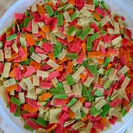 1 kilo krupuk taro mentah warna warni/krupuk taro/krupuk mentah