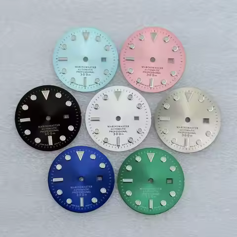 24.5mm No logo NH05 Lady Sunburst 300m Diver Watch Dial Girl Green luminous For Marinemaster Seiko N