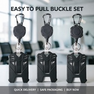 Retractable Badge Holder And Heavy Duty Badge Keychain With Belt Clip ID Card Holder<LK4.16>
