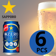 SAPPORO - SAPPORO-極ZERO無糖質啤酒 350ML X 6 酒精度:5%