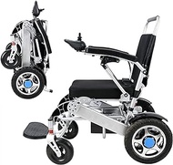 Lightweight for home use Lightweight Fold Foldable Portable Electric Wheelchair Deluxe Powerful Dual Motor Compact Mobility Aid Wheel Chair for The Elderly with Disabilities Lithium Battery