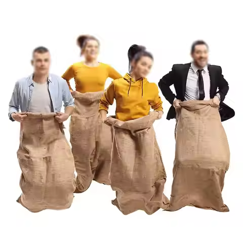 Burlap Bags Large Race Gunny Bags Potato Sacks Vegetables Storage Bag Burlap Sack Race Bags for Outd