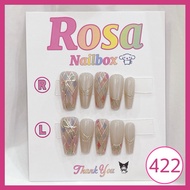 (422) Nailbox fake nail designs - Rosa 6868
